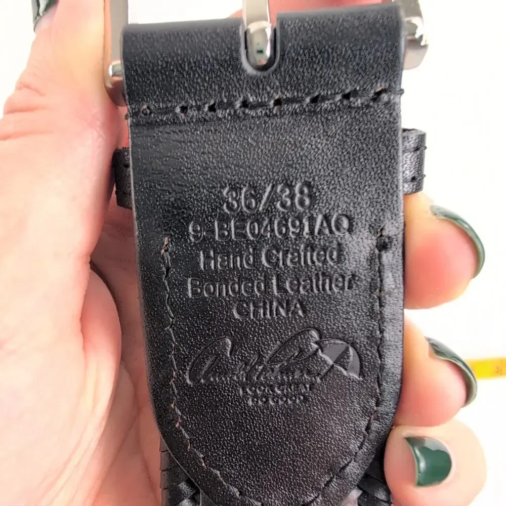 Arnold Palmer Bonded Leather Black Golf Belt Men's Size 36-38 9-BE04691AQ